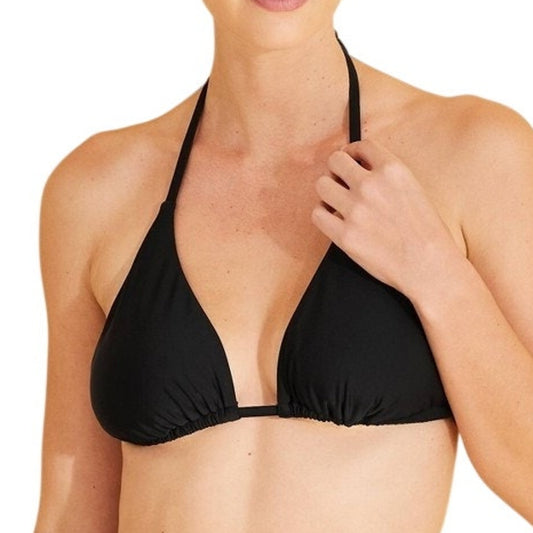 Shade & Shore Triangle Bikini Top Black M, Adjustable Straps Removable Cups