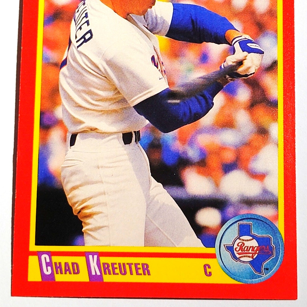1990 Score Chad Kreuter #406 Texas Rangers Catcher MLB Baseball EX