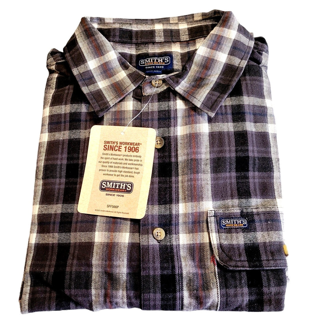 Ely Cattleman Unlined Flannel Big and Tall Mens Long Sleeve Western Shirt, 2XL