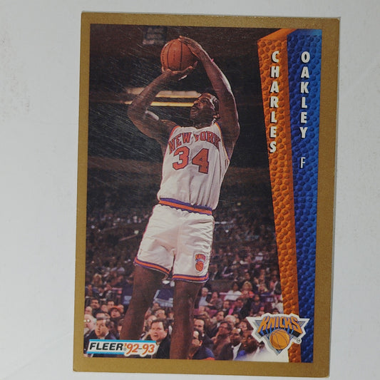 1992–93 Fleer Charles Oakley #154 – New York Knicks – Forward – VG/EX