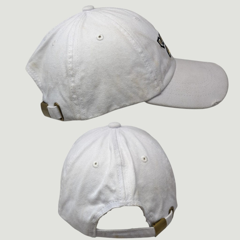 Claire’s Embroidered ’22 Grad Slideback Baseball Cap – 2‑Pack – White/Gold/Black