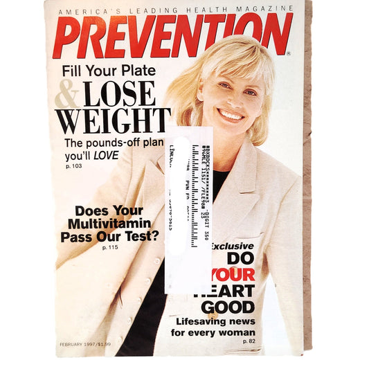 Prevention Magazine February 1997 Fill Your Plate & Lose Weight Back Issue