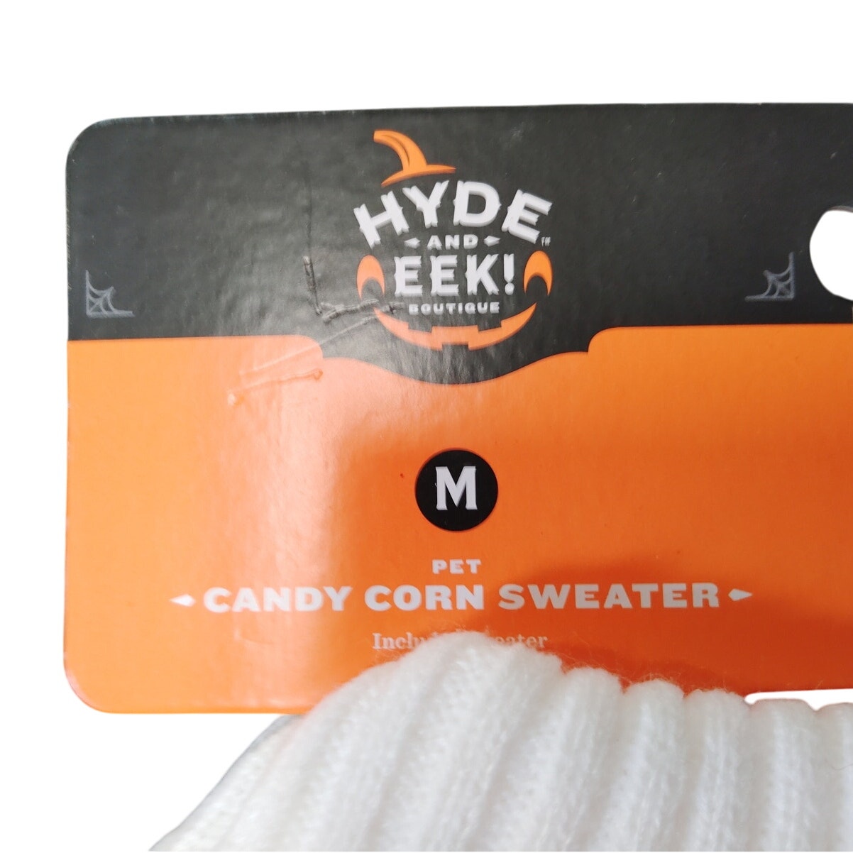 Hyde & EEK! Boutique Halloween Candy Corn Boo Dog Sweater – Medium