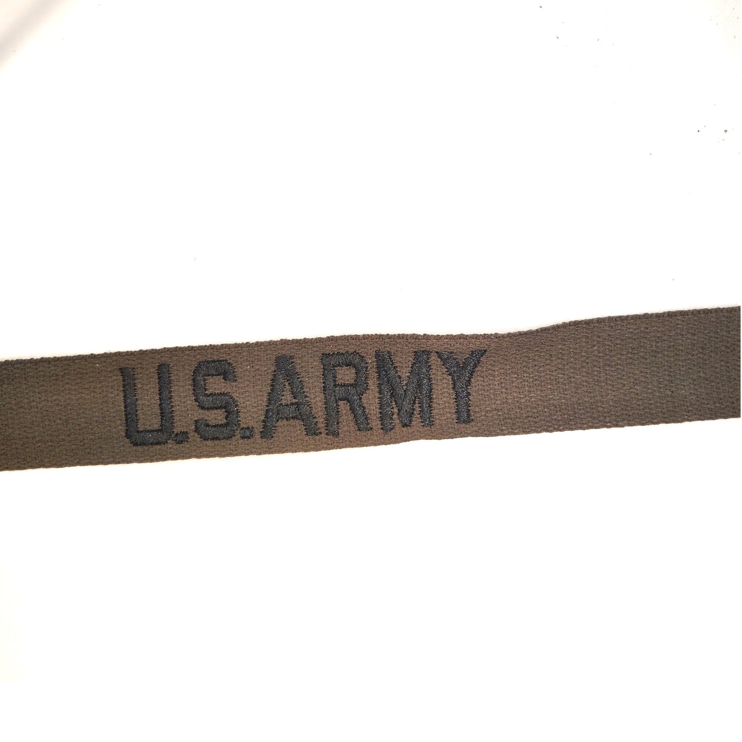 Vintage OD Green Embroidered "U.S. Army" Uniform Name Tape 7.5" x 1" Sew-On