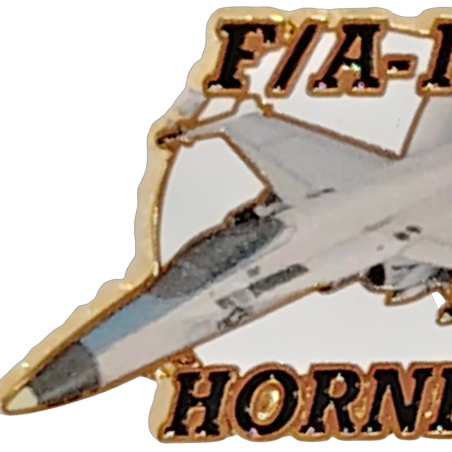 F/A-18 Hornet Hat Lapel Brooch Pin - Navy Fighter Jet 1-1/2"W x 7/8"H