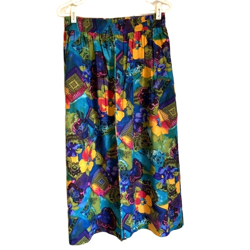 Cymbrion Purple Pleated Top Norton McNaughton Floral Maxi Skirt Set 14