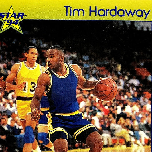 Tim Hardaway, Golden State Warriors, 1994 Star Int'l Personal Data Card 96, NM+