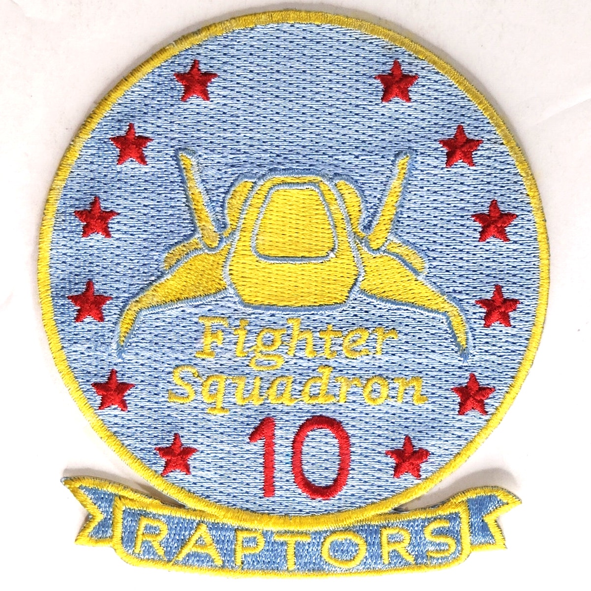 Battlestar Galactica Raptors 10th Fighter Squadron Patch 4" × 3‑1/4" Iron/Sew‑On