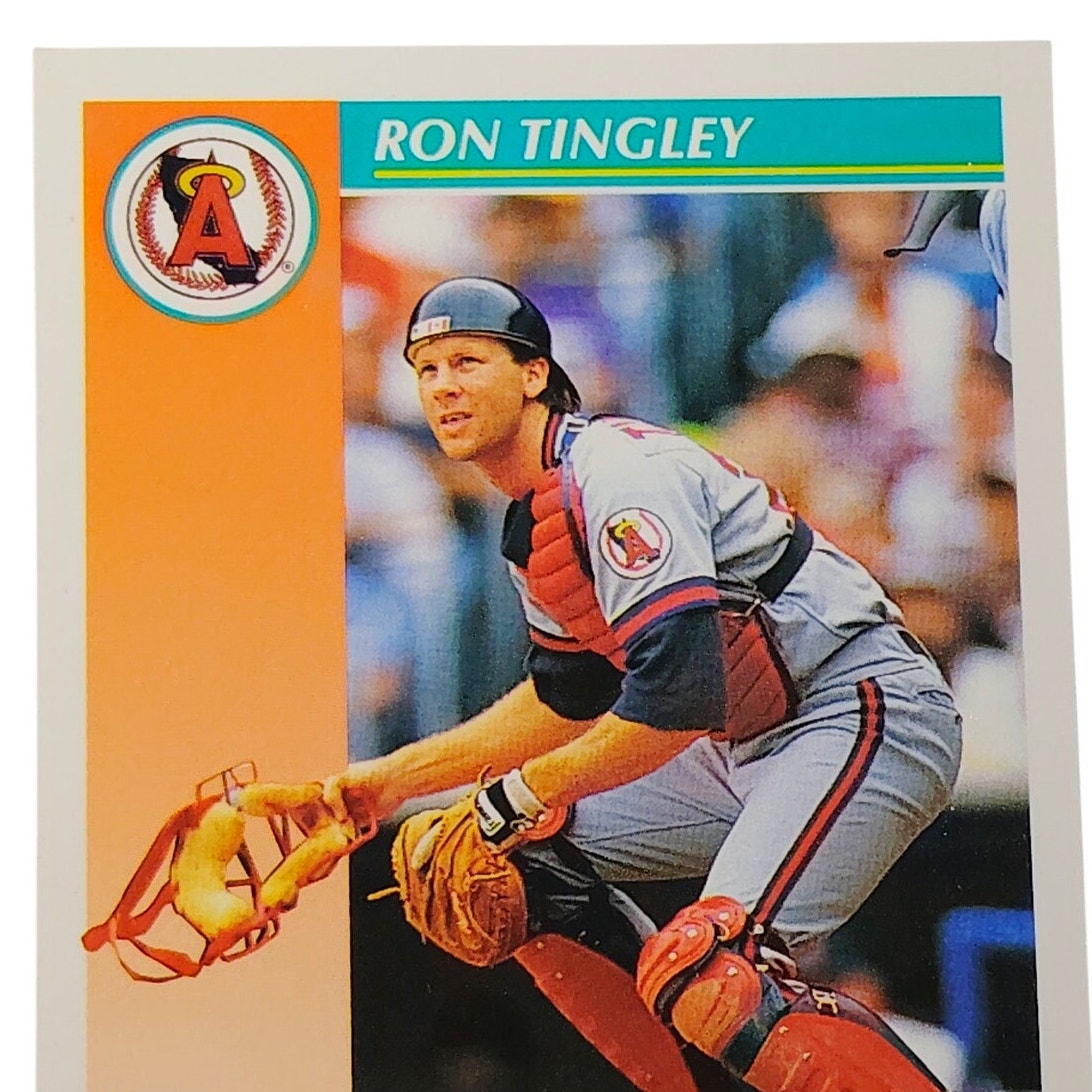 1992 Score Ron Tingley #757 California Angels C Rookie Prospect Baseball Card NM