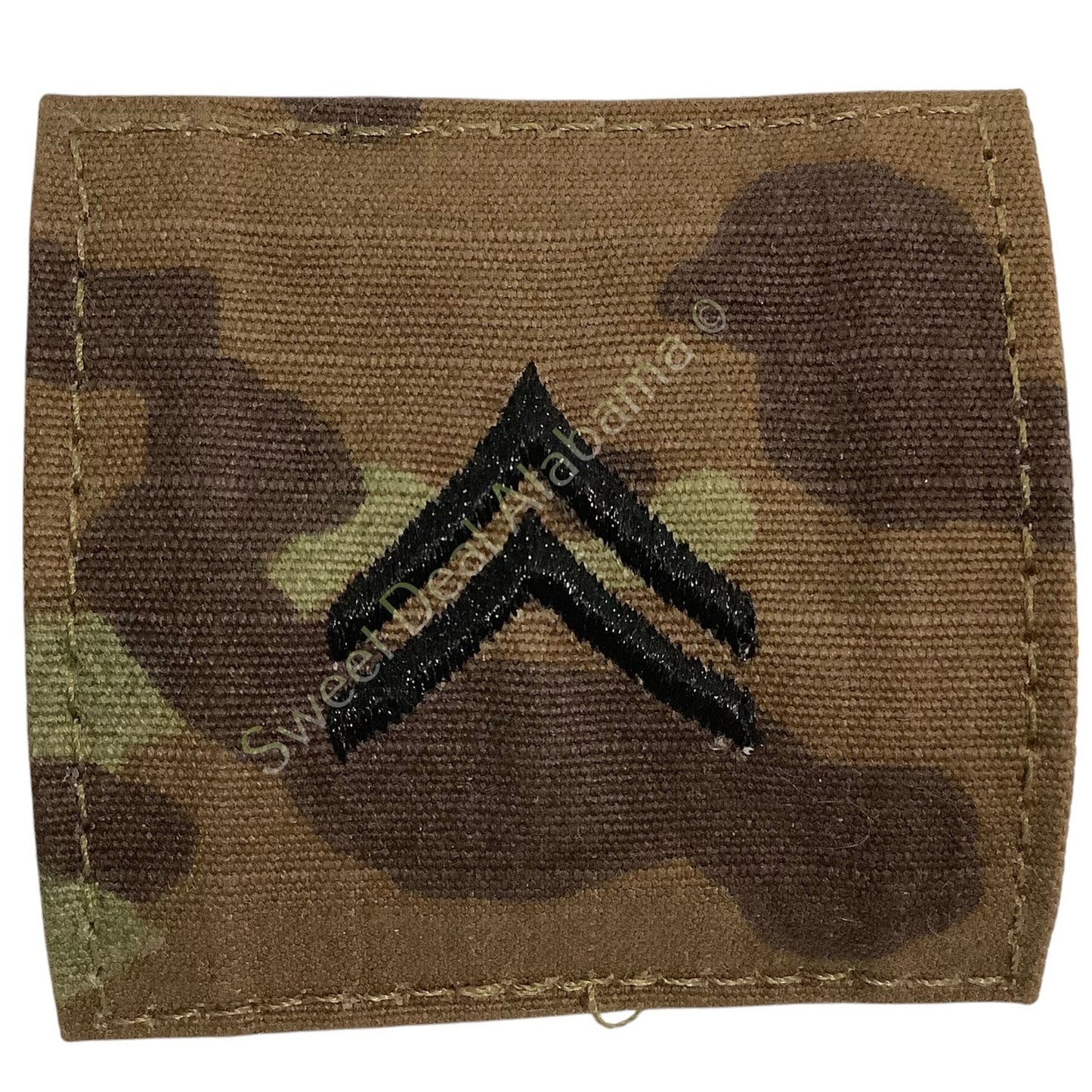 U.S. Army Corporal (E-4) OCP Rank Uniform Insignia, Multi-Camo, 2x2, Hook-n-Loop