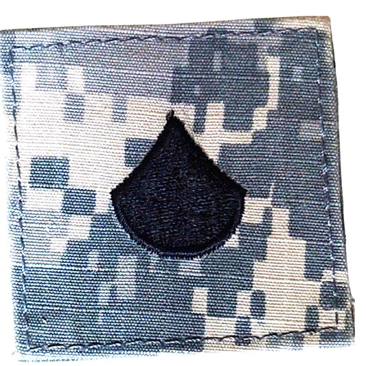Private 1st Class E-3 Cap Device, ACU Digital Camo, 2x2, Hook (-n-Loop) Back