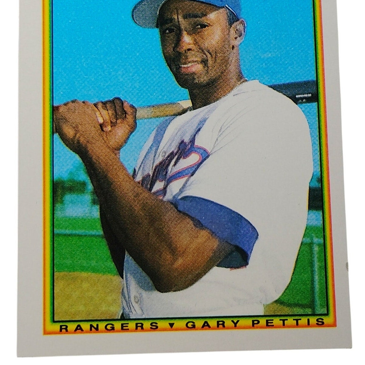 1990 Bowman Gary Pettis #498 Texas Rangers Outfielder MLB Baseball Card NM
