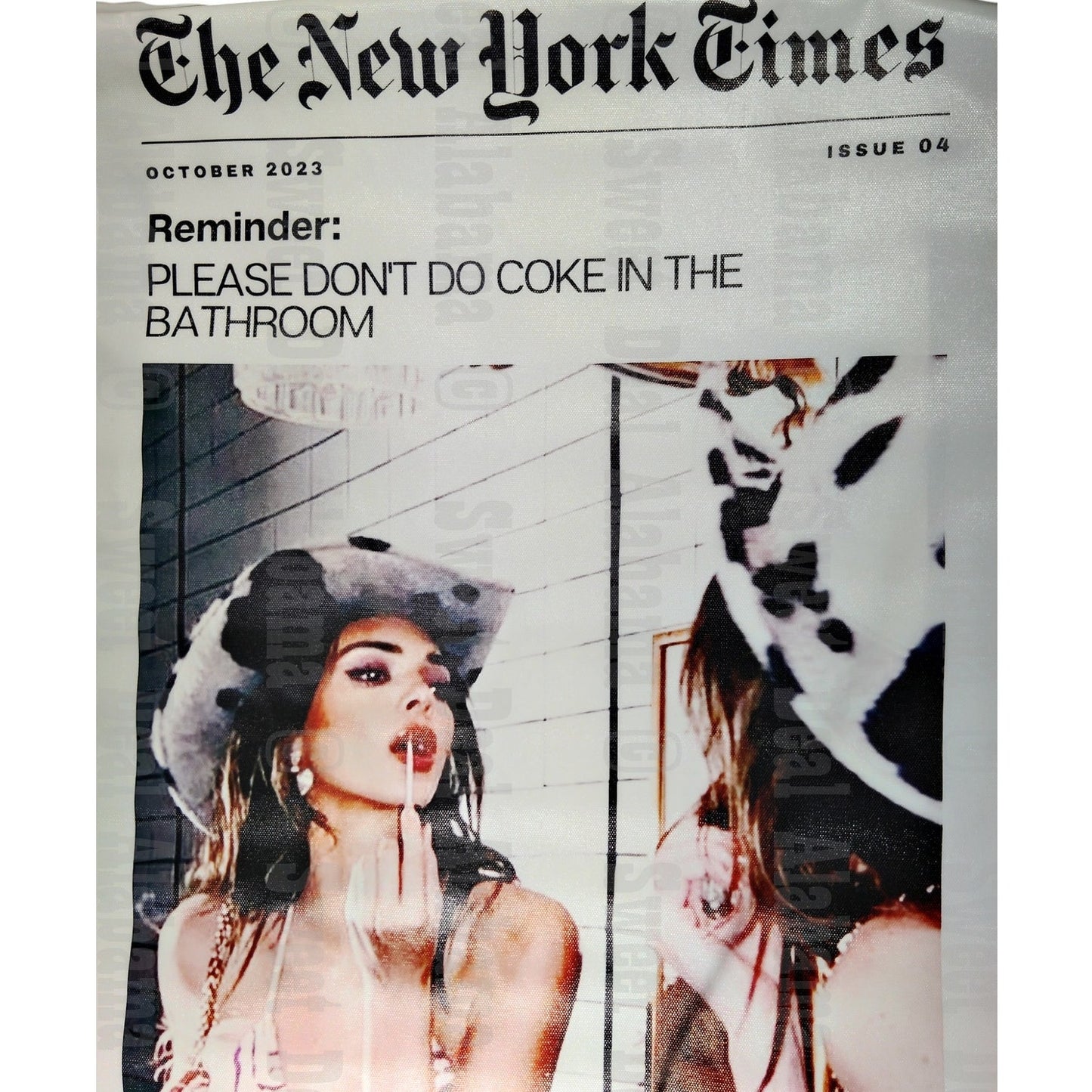 Aesthetic Hot Girl Bathroom Poster – 16x24" Summer NYC Magazine Canvas Print