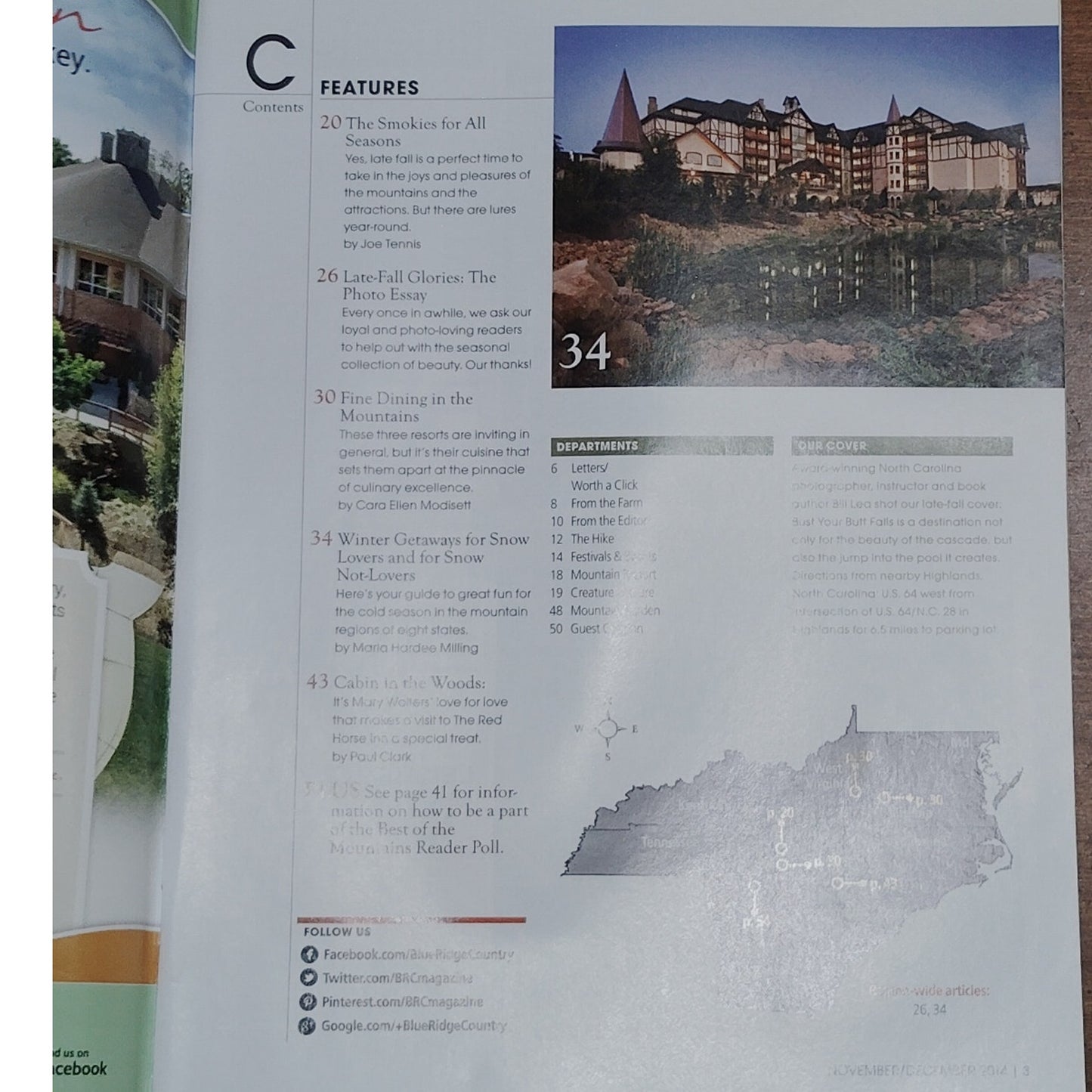 Blue Ridge Country Magazine - Nov/Dec 2014 Exploring Southern Mountains- Smokies