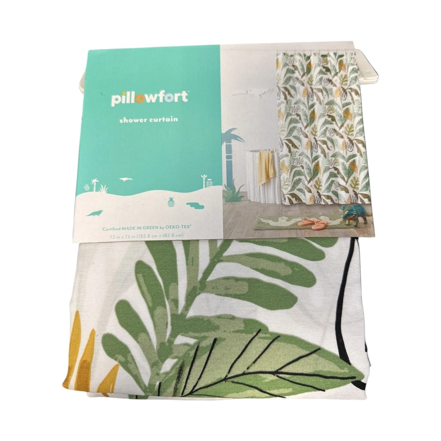Pillowfort Botanical Shower Curtain – Twill Fabric – 72" x 72"