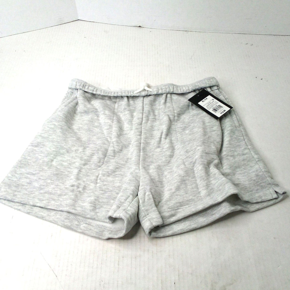 Art Class Girls Heathered Gray Fleece Drawstring Shorts XL 14 New