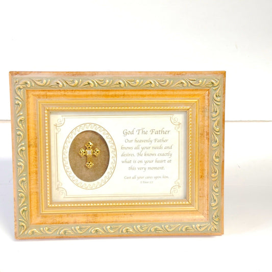 Vintage 2005 Heartfelt Christian Devotional Shadowbox Frame "God The Father"