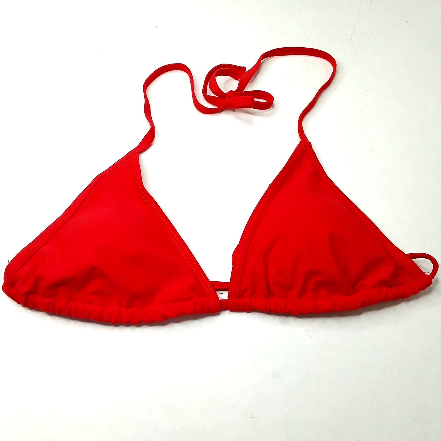 Suvimuga Red Triangle Bikini Top Women’s Medium Halter String Swimwear NWT