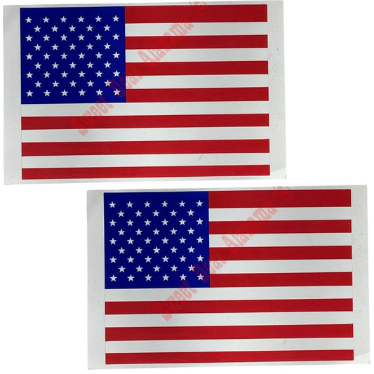 2 x U.S. Vinyl Flag Sticker Decals, 3" x 4.25", Great for Auto, Notebooks & More