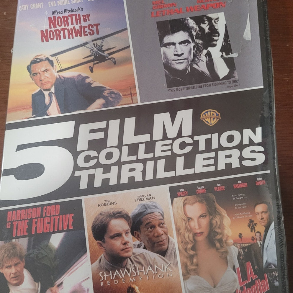 5 Thrillers -North by Northwest Lethal Weapon Fugitive Shawshank LA Confidential