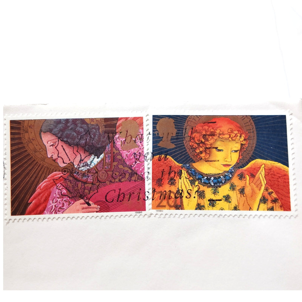 1998 GB Royal Mail Christmas Cover Madonna & Child Stamps Dorset Postmark