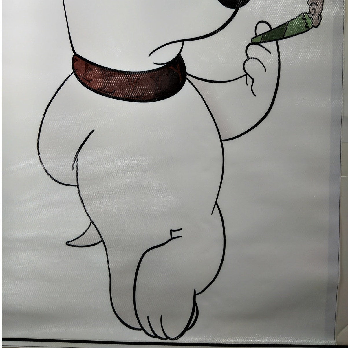 Cartoon Dog Smoking Funny Poster – Cool Humor Wall Art Print (Unframed, 12x18")