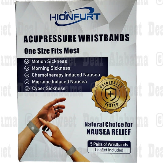 5-Pack Motion Sickness Bands – Anti-Nausea Wristbands for Adults & Kids