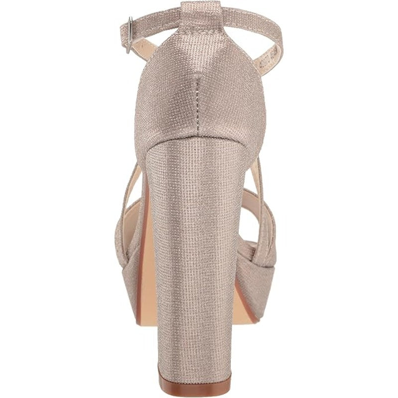 Touch Ups Chloe Women’s Sandal – Size 6, Champagne, 4-1/4" Heel