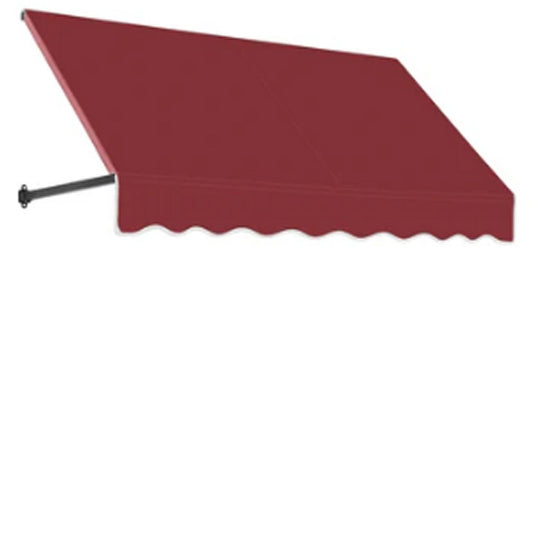 Awntech Dallas Retro Fixed Awning 10.38 ft x 16" x 30" Burgundy, Acrylic Fabric