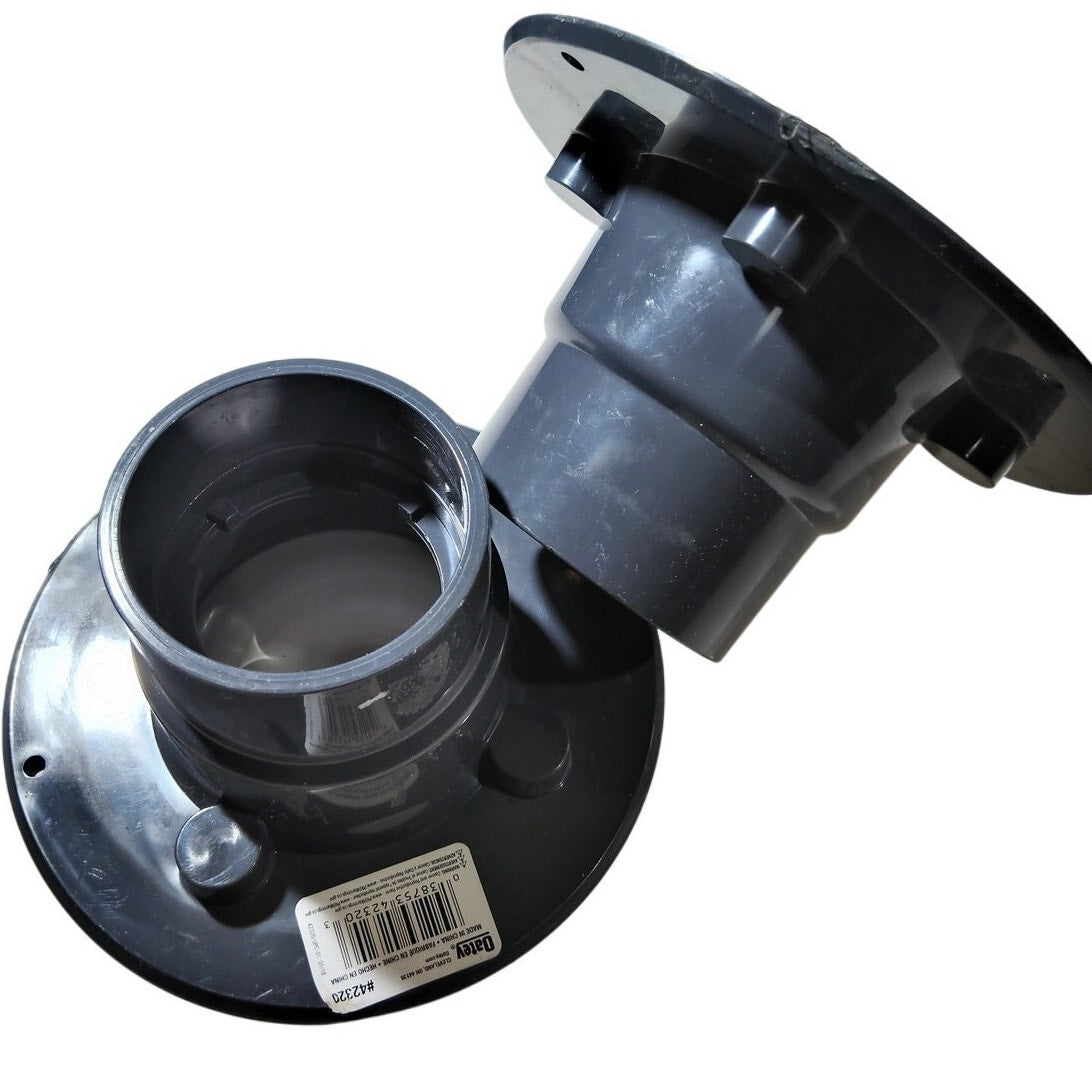 2× Oatey Round Gray PVC Shower Drain – No Hardware/Cover, or Screws