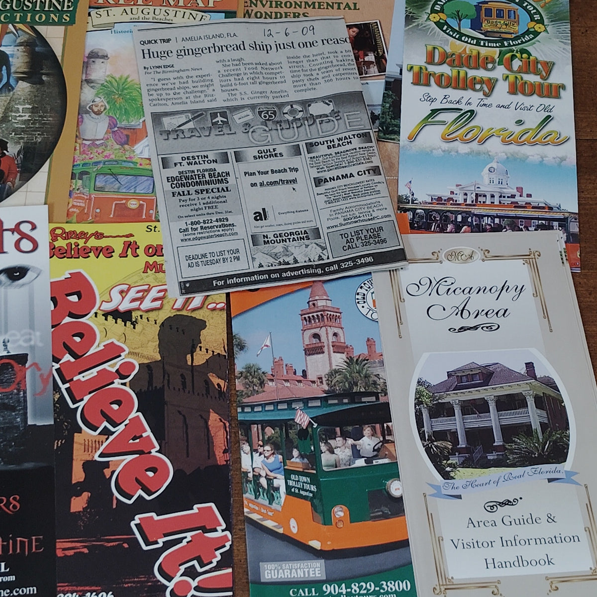 Vintage Florida Travel Ephemera Lot (2009) – Maps, Guides, Brochures