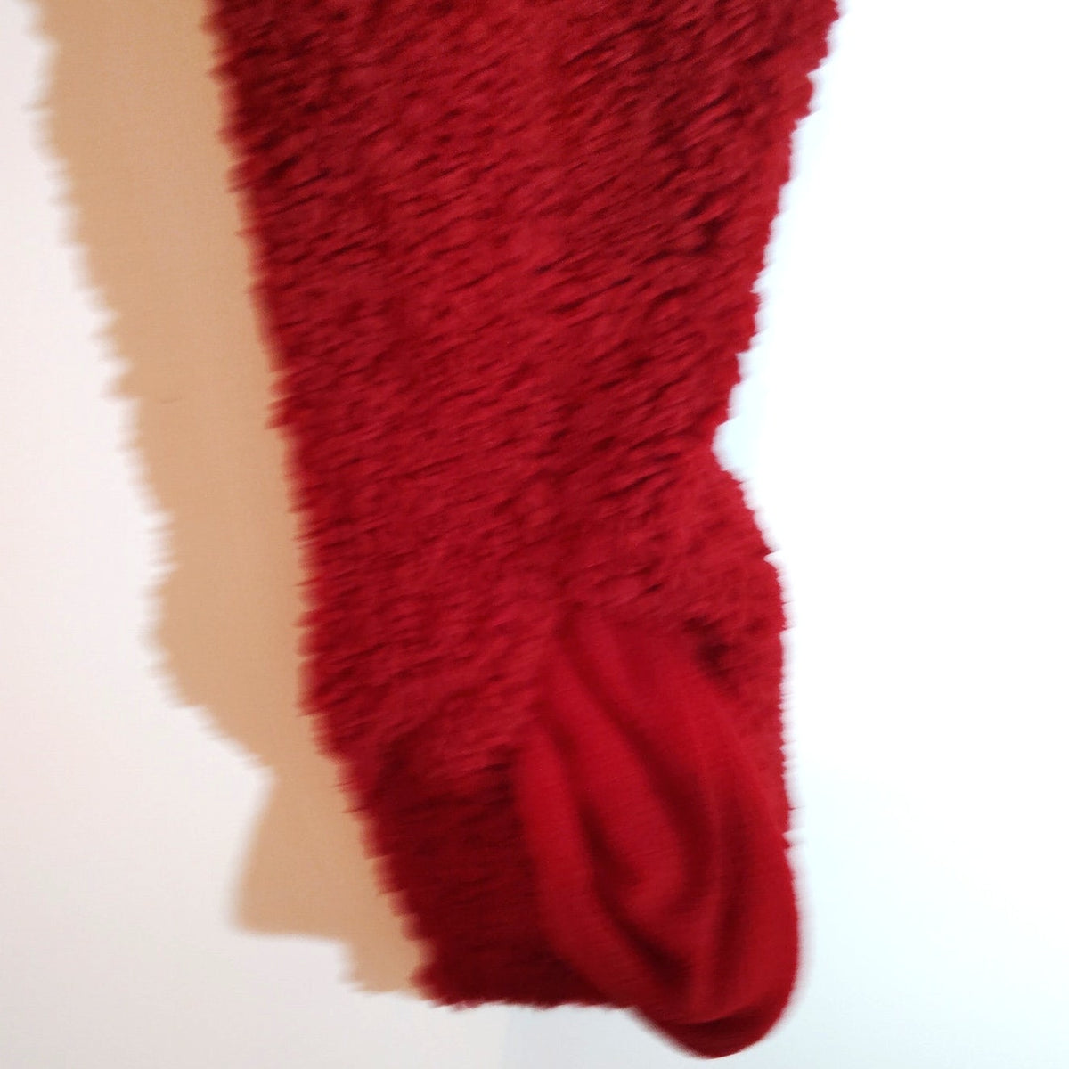 Le Moda Red Faux‑Fur Pull‑Through Scarf 42" x 7" Keyhole Neck Warmer