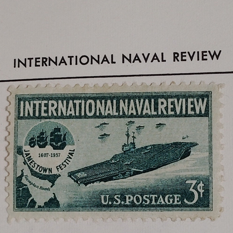 1957 Scott #1091 – 3¢ Jamestown Festival & Naval Review – Canceled