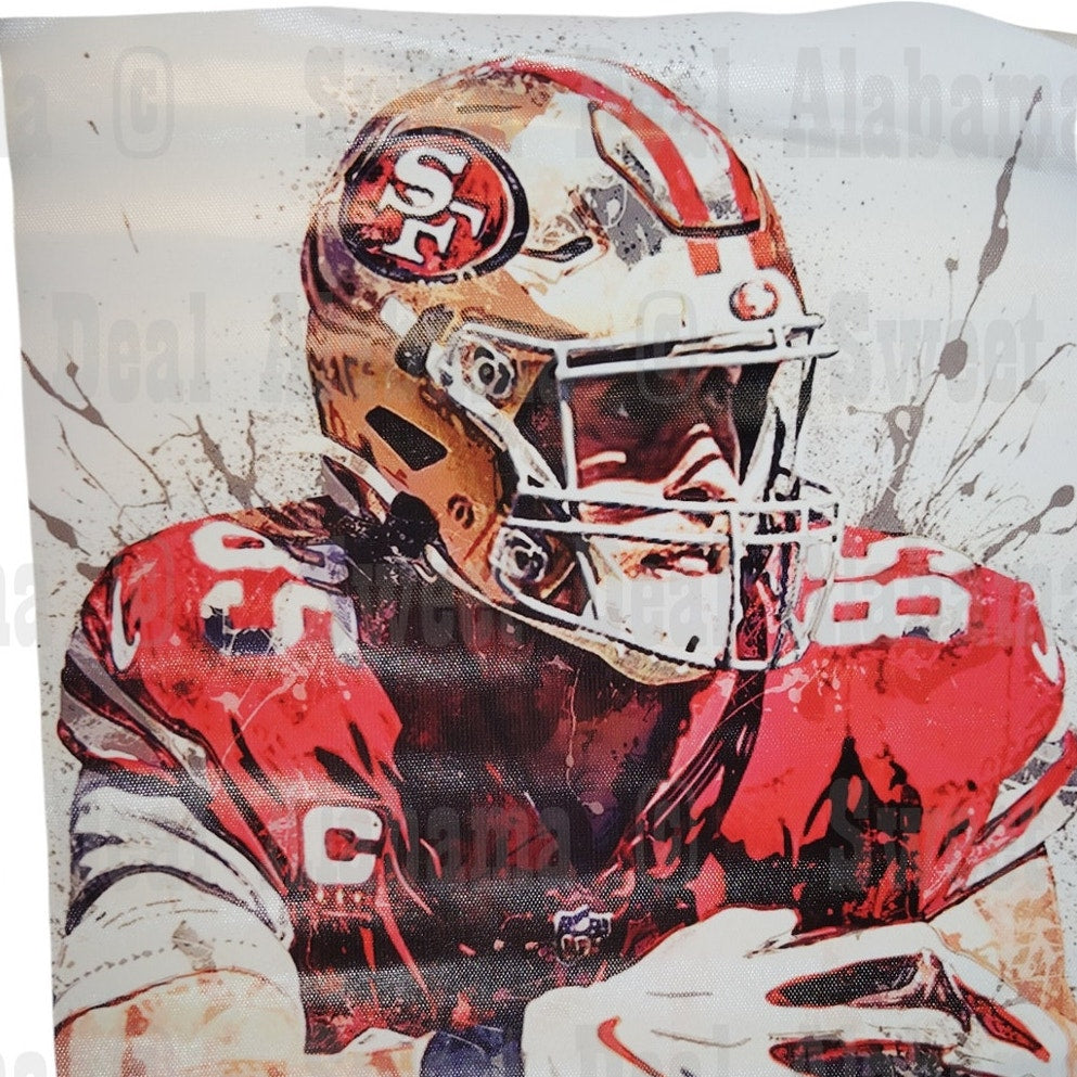 San Francisco 49ers #85 George Kittle – 12” x 18” Canvas Print – Unframed