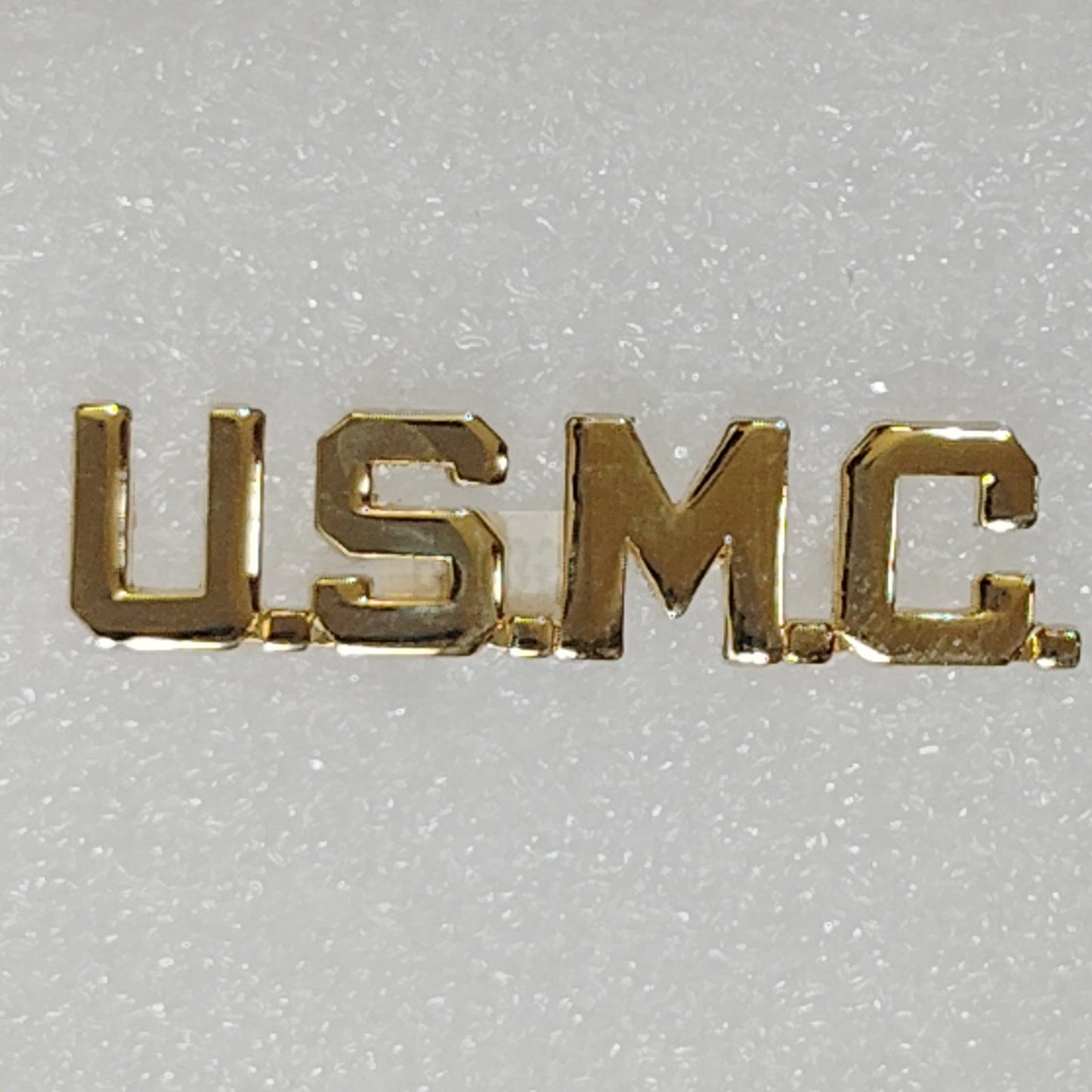 U.S.M.C. Letters Novelty Hat/Lapel/Brooch Pin, Gold-Plated Metal