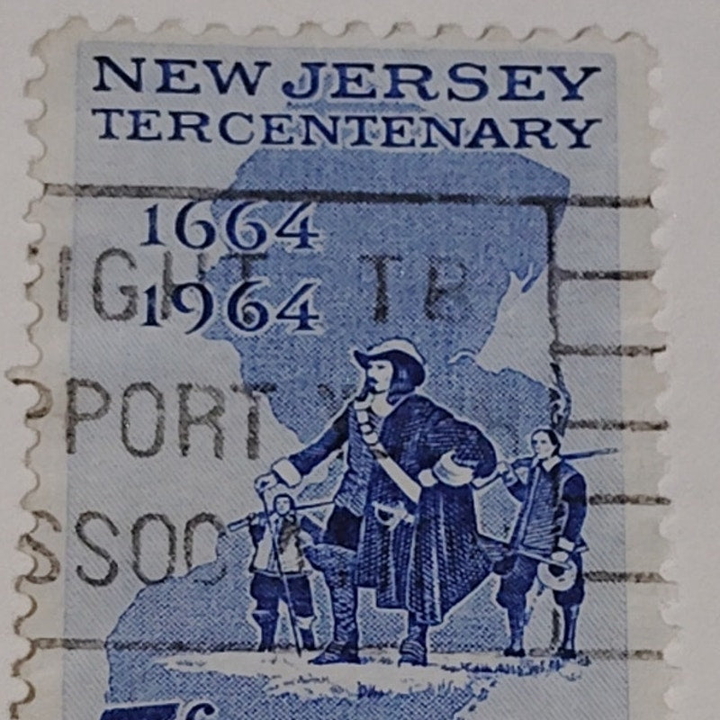 1964 Scott #1243 – 5¢ New Jersey Tercentenary / Colonial Founders – Canceled