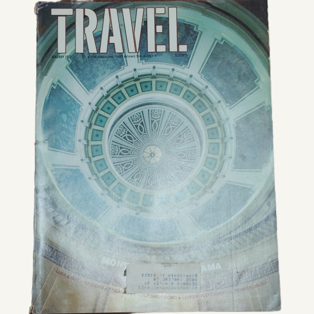 Travel Magazine January 1972 - The Magazine That Roams the Globe, Vintage Collectible