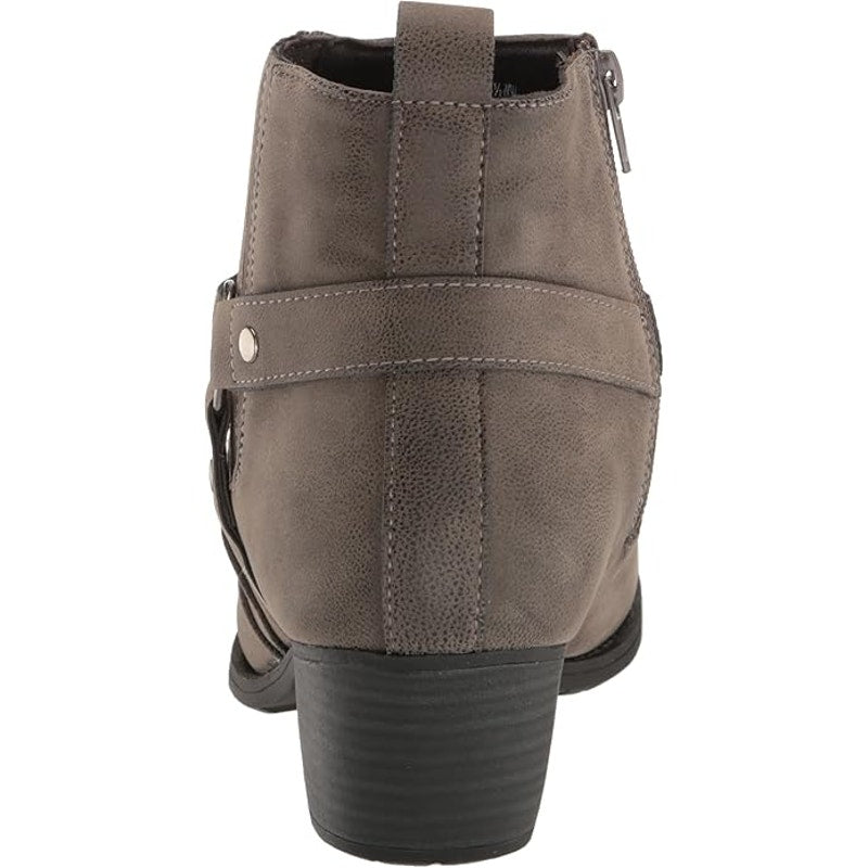 Easy Street Chicory Boot – Grey Matte, Women’s 7.5 Narrow, Block Heel Ankle Boot