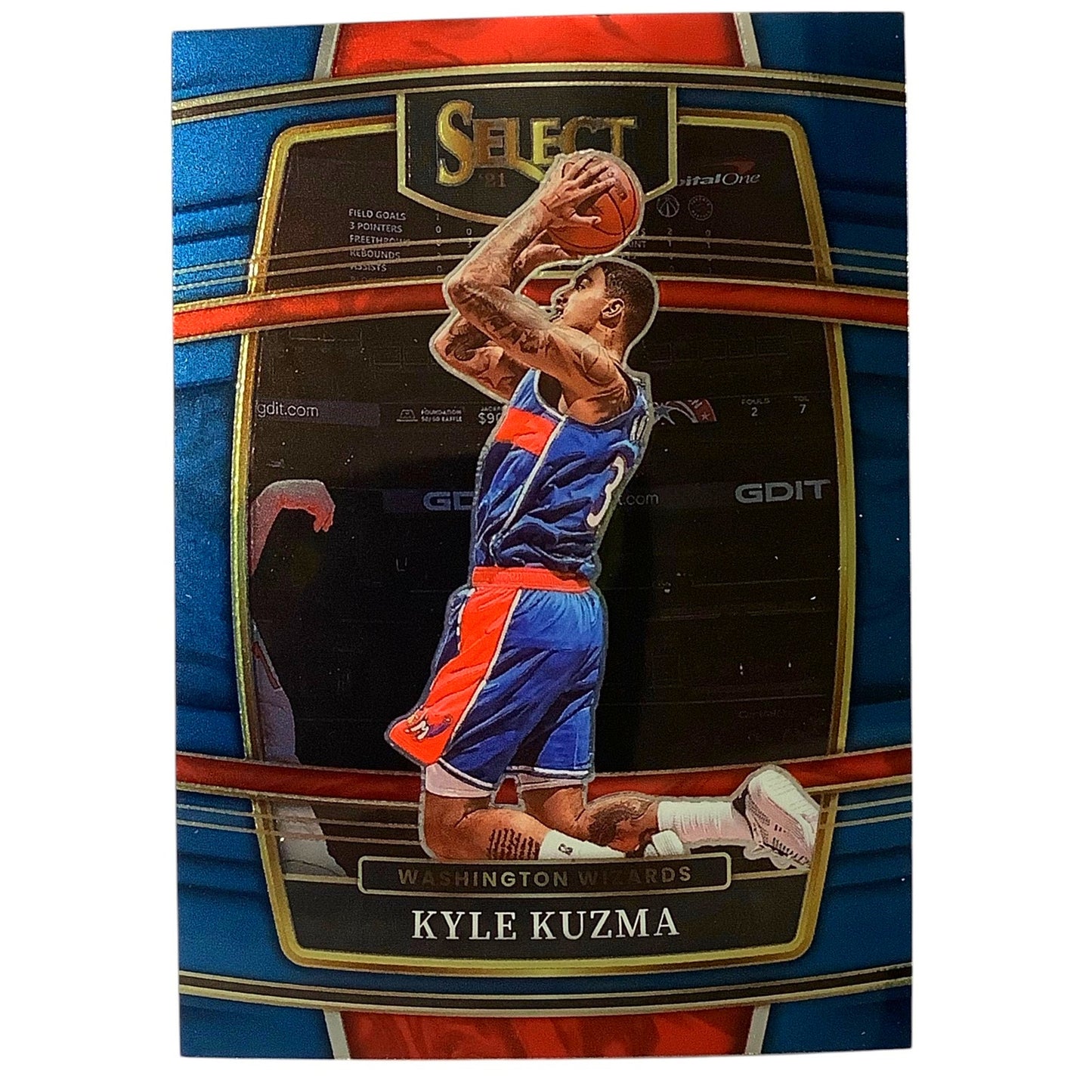Kyle Kuzma, Washington Wizards, Card #70, 2021-22 NBA Panini Select