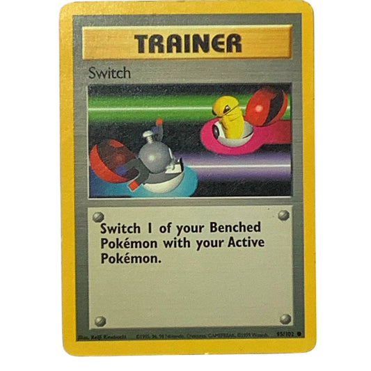 Switch 95/102 Common Base Set Unlimited Pokemon 1999 WOTC, NM Condition