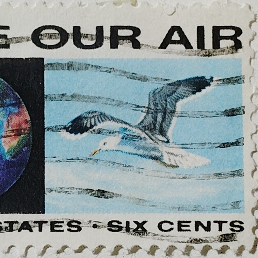 1970 US 6c Save Our Air Anti-Pollution Stamp #1413 Used Cancelled Philately
