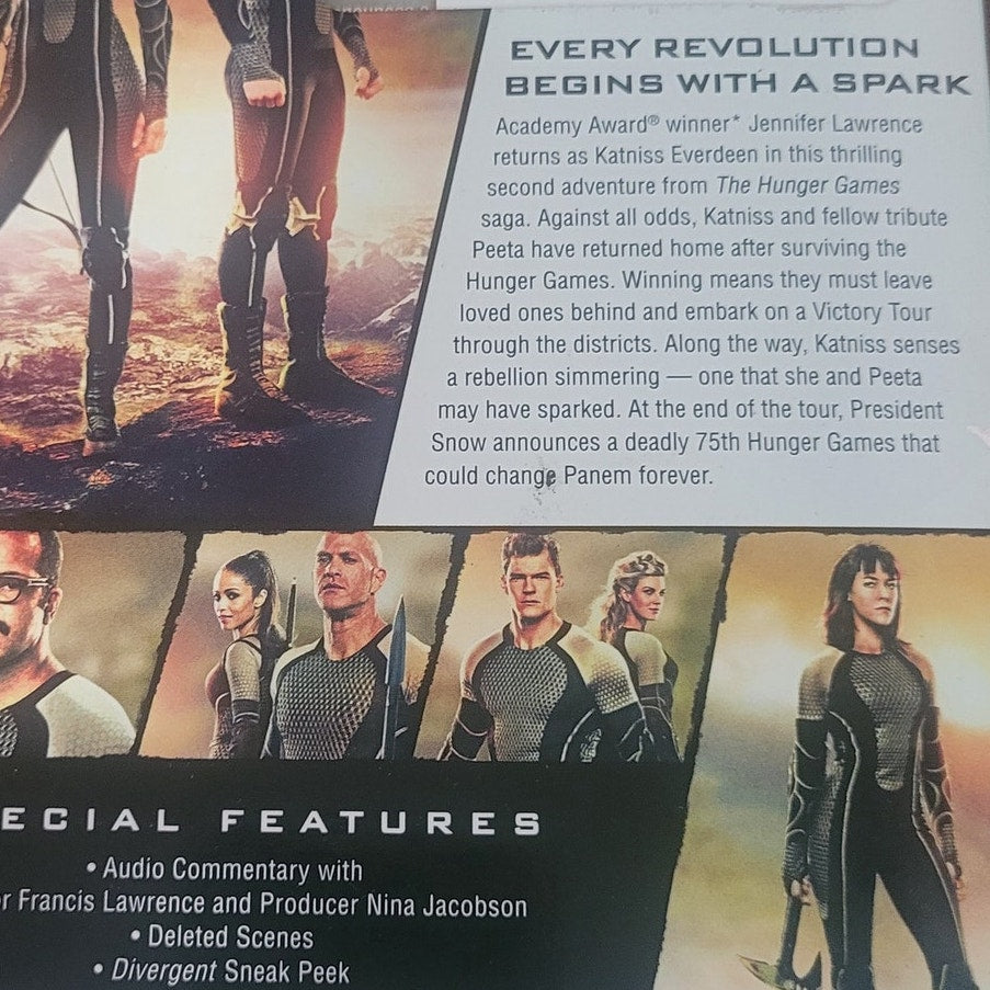 Hunger Games Catching Fire DVD 2013 Action Adventure Dystopian Thriller
