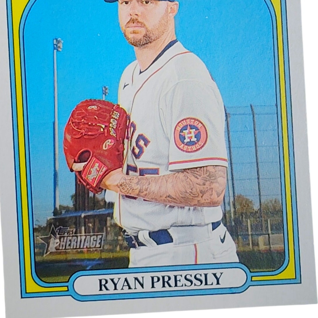 2021 Topps Heritage Ryan Pressly 688 Houston Astros Pitcher Baseball VG/EX
