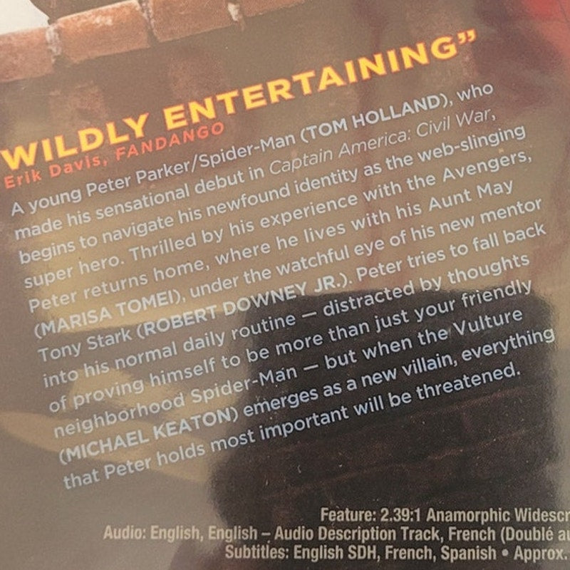 Spider-Man Homecoming DVD 2017 Action Adventure – Tom Holland, Marvel Superhero