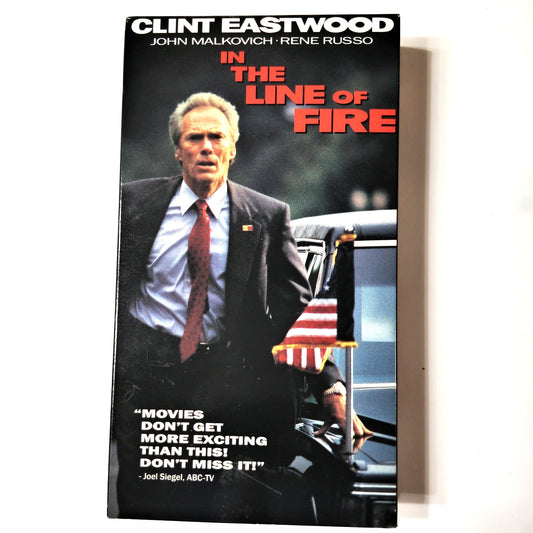 In the Line of Fire VHS 1993 Clint Eastwood John Malkovich Sony Thriller