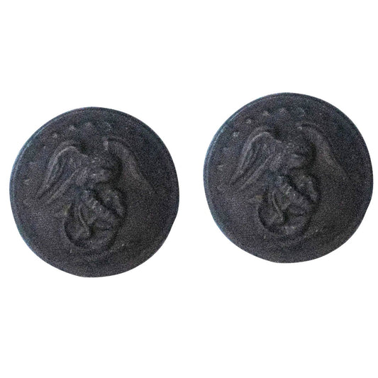 USMC Service Frame Cap Screws Set, 27 Ligne (Approx.. 11/16"D), Black Buttons