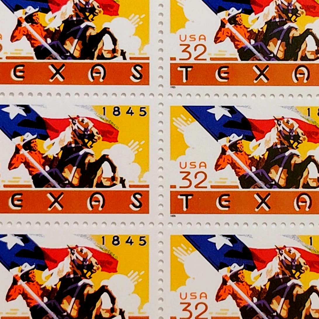 Block of 6 – 1995 USA 32¢ Texas Statehood MNH Scott 2968 Sesquicentennial