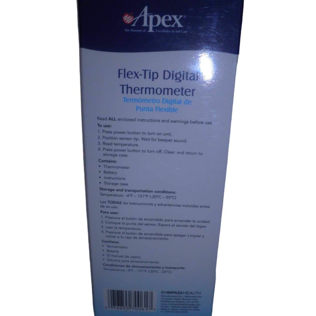 Carex Apex Oral, Underarm or Rectal Flex Digital Thermometer