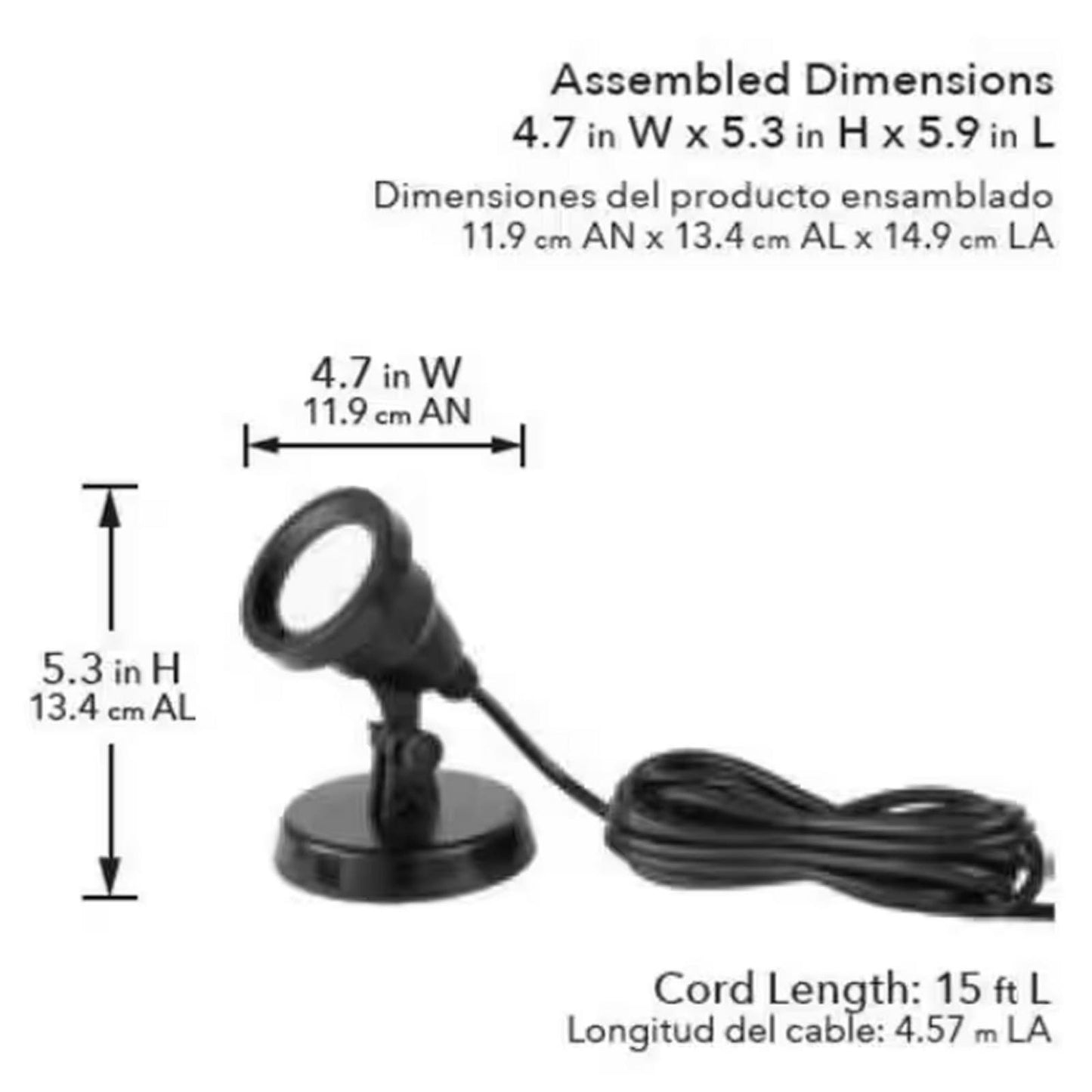 Hampton Bay 1-Light Integrated LED Black Low Voltage Pond Light, 1003 606 815