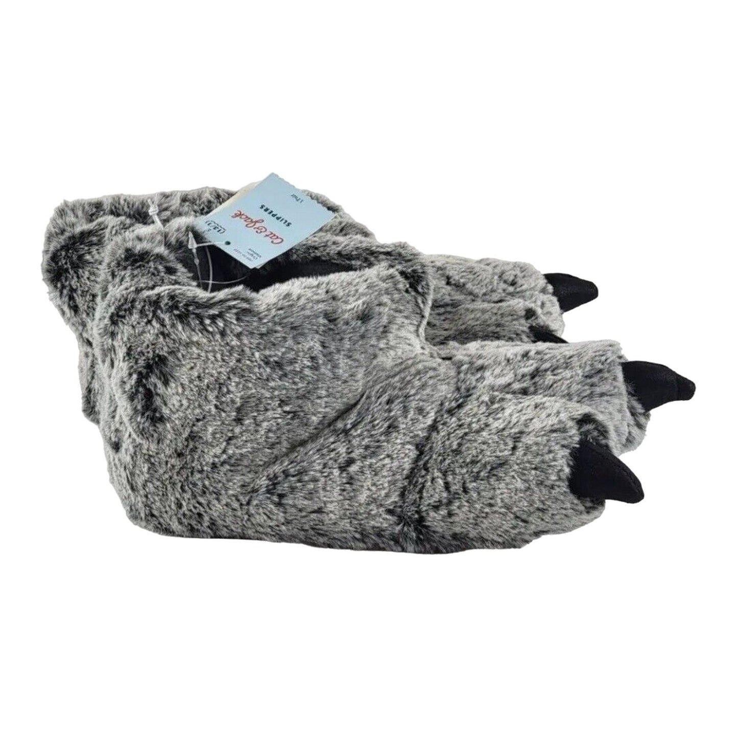 Boys' Ferdinand Dinosaur Claw Slippers - Cat & Jack Charcoal Gray LRG (4/5) NWT